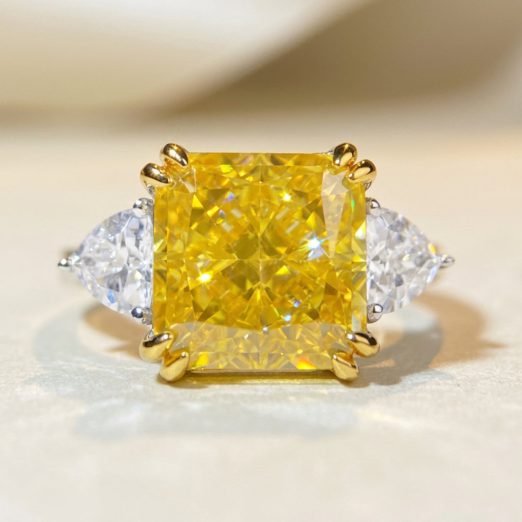 5 CT Square Simulated Diamond Ring