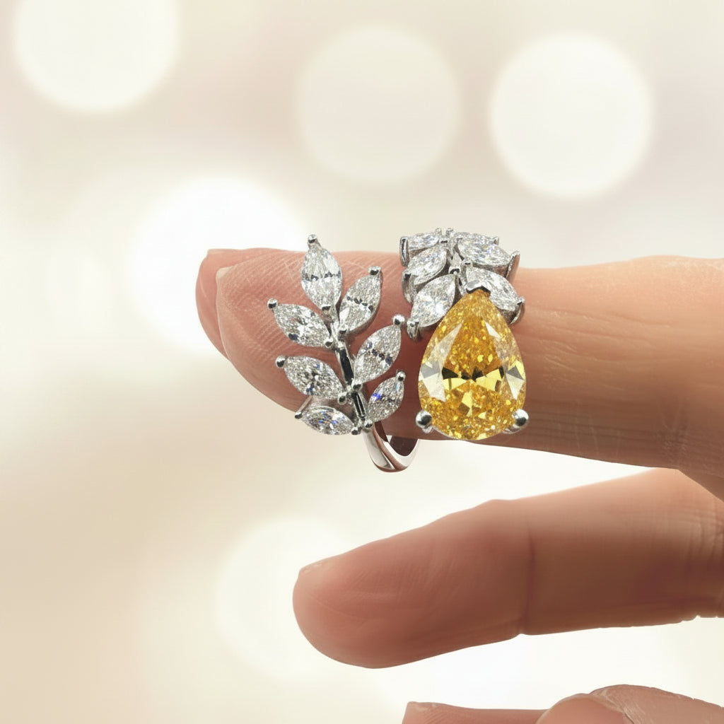 Canary Wreath Ring