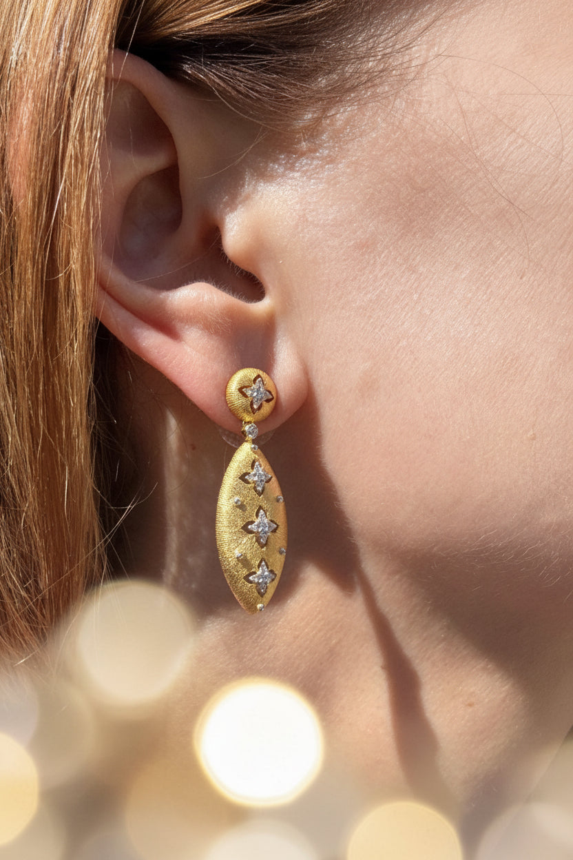 18k Hand Brushed Sofia Earrings