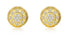 Gold earrings with diamond-like stones on a white background - Ali & Eve Jewels