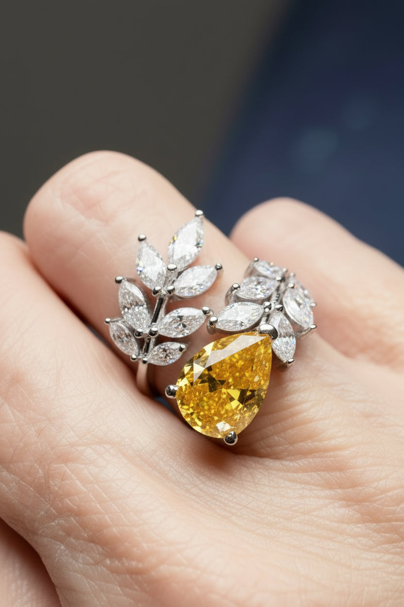 Canary Wreath Ring