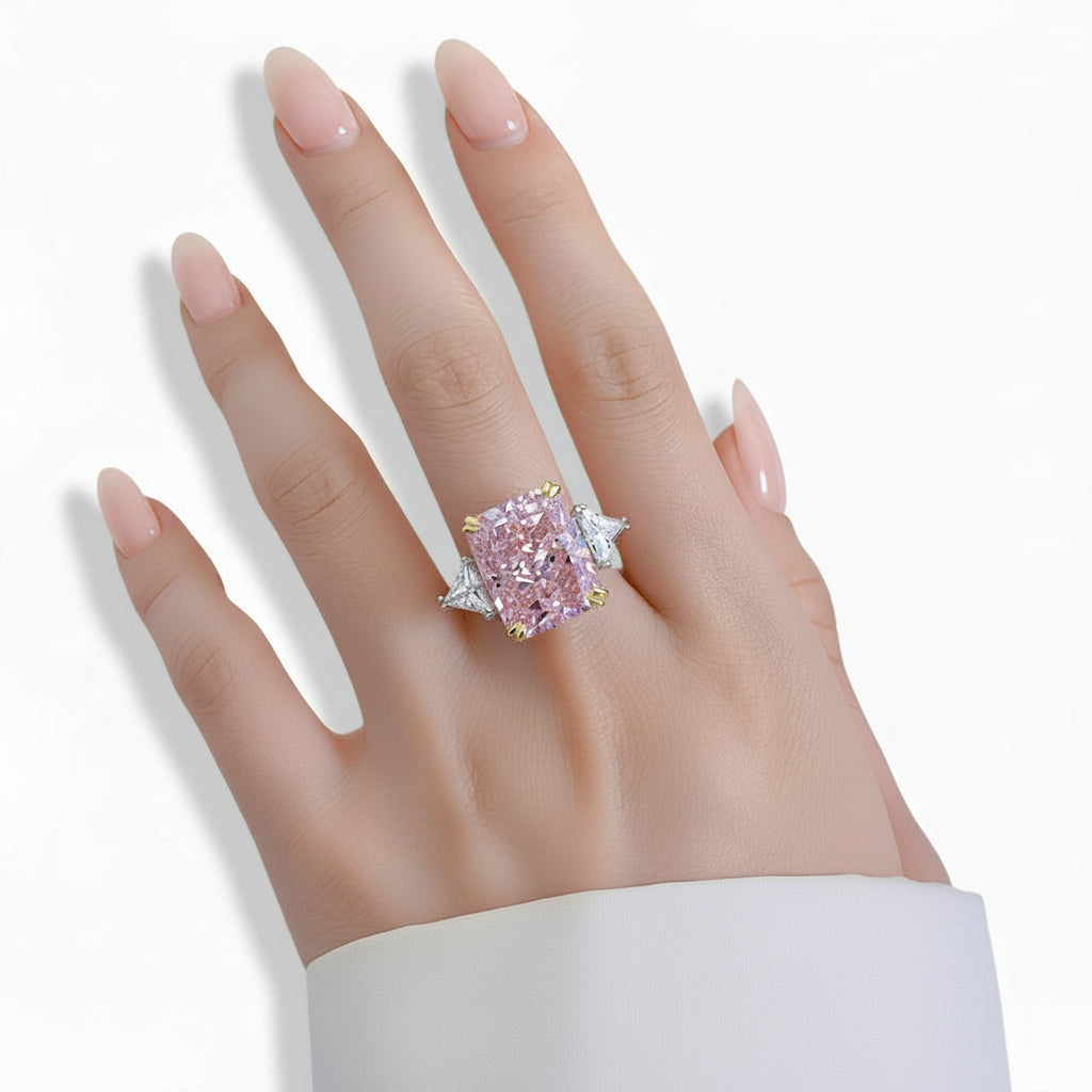 15 CT XL Cushion Cut Simulated Diamond Ring