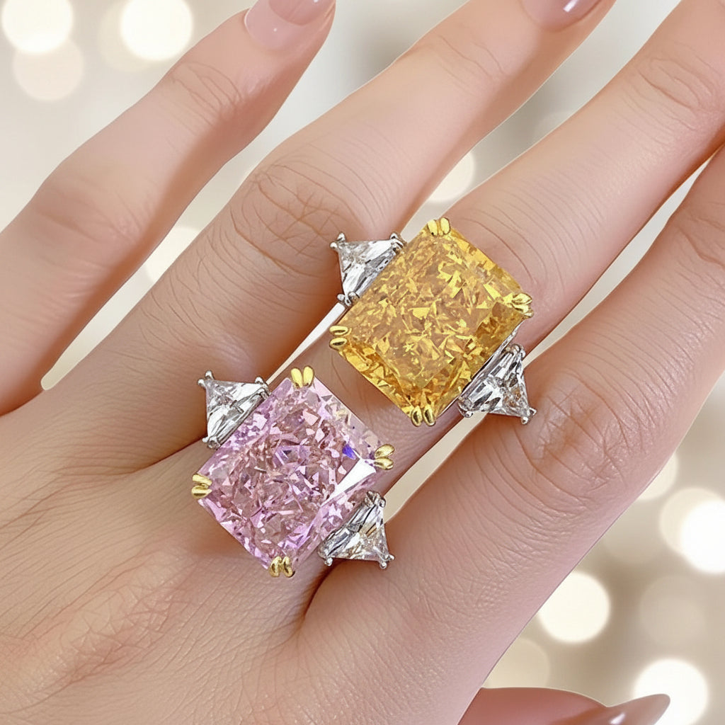 15 CT XL Cushion Cut Simulated Diamond Ring