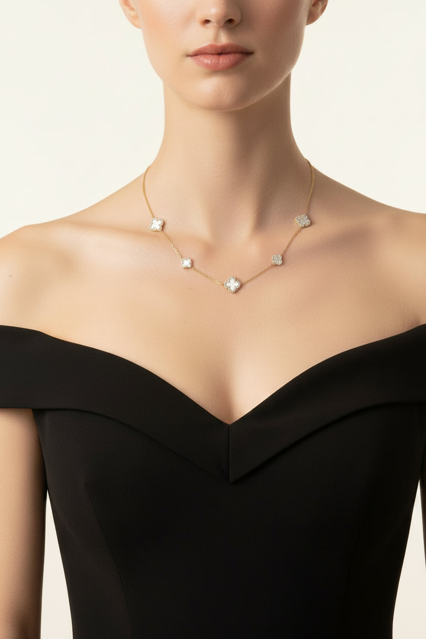 Luxe 5 Clover Necklace
