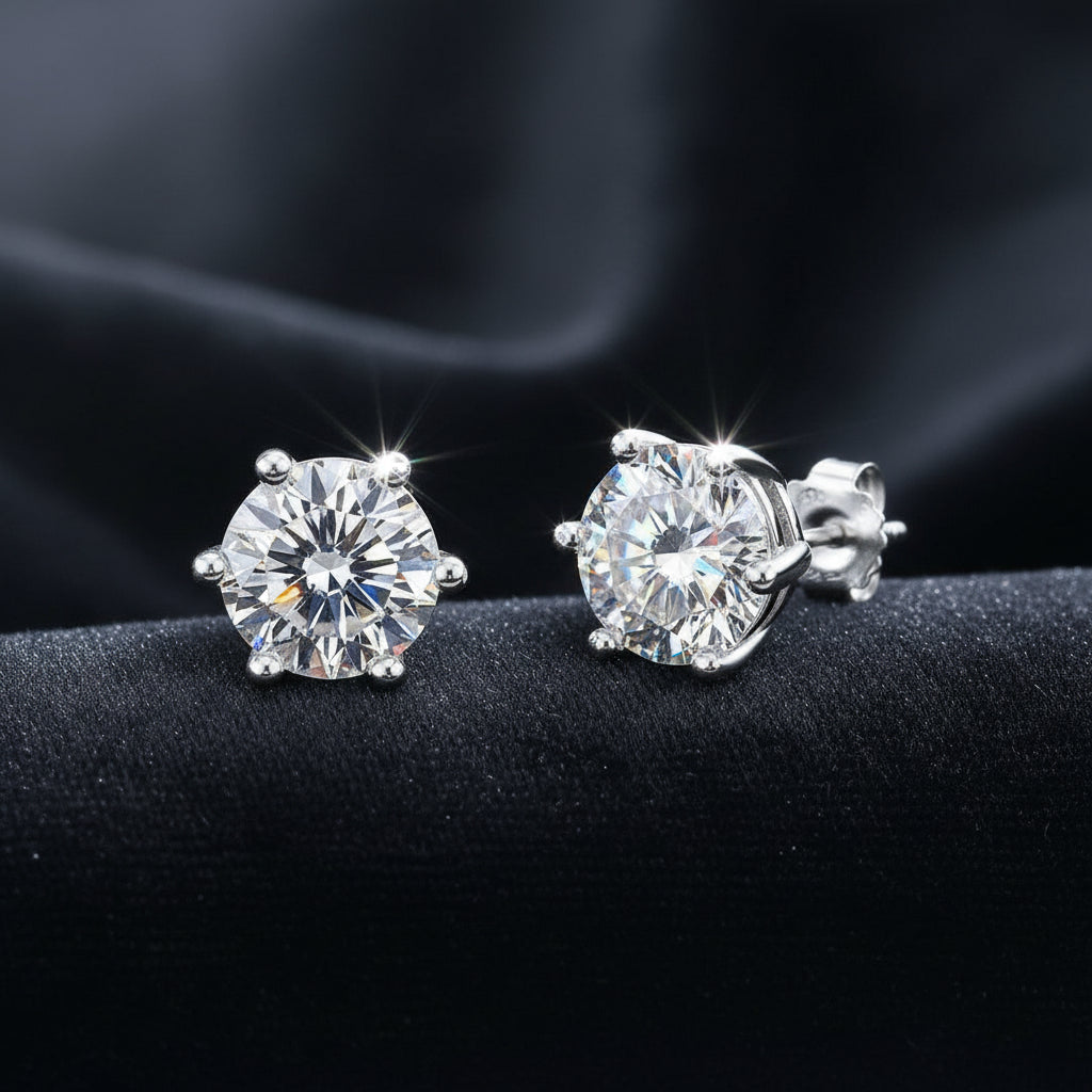 Moissanite stud earrings - Ali & Eve Jewels