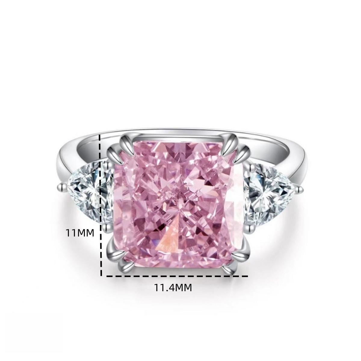 5 CT Square Simulated Diamond Ring