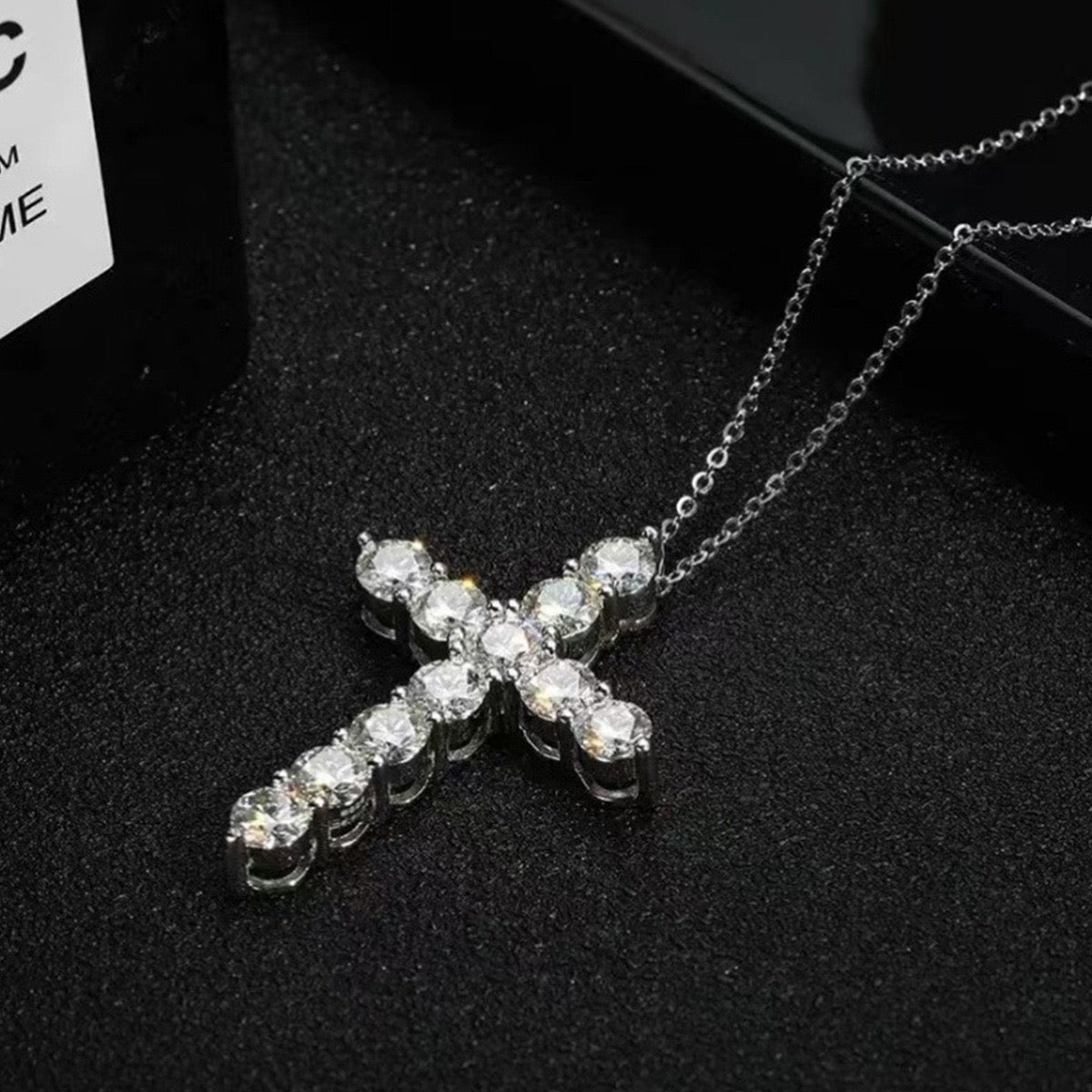 Moissanite Cross Necklace