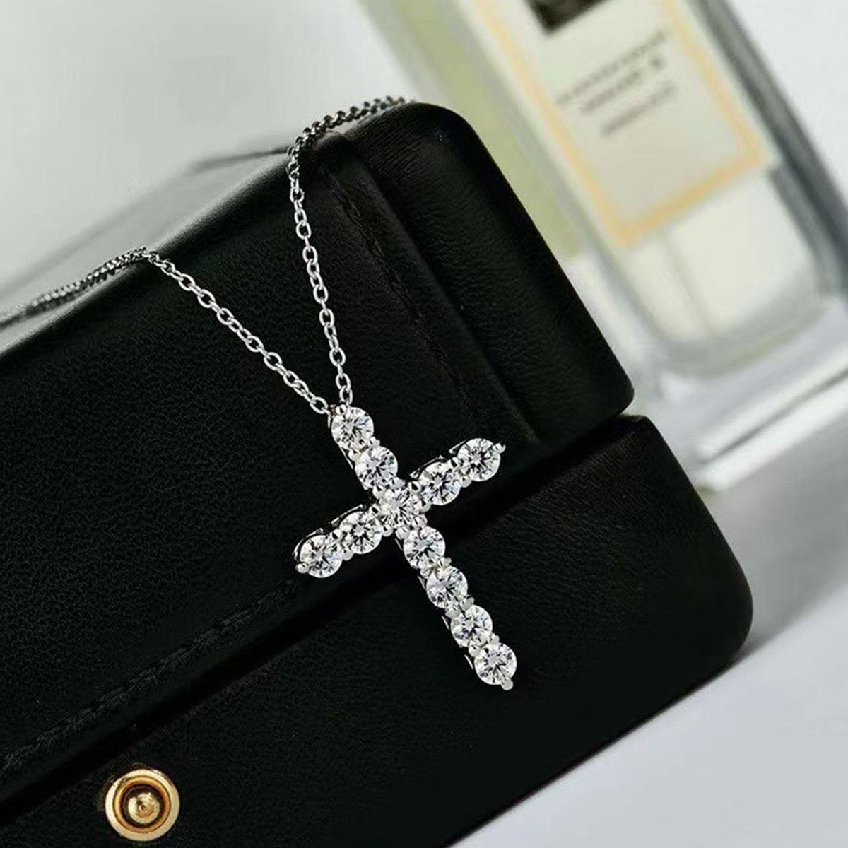 Moissanite Cross Necklace