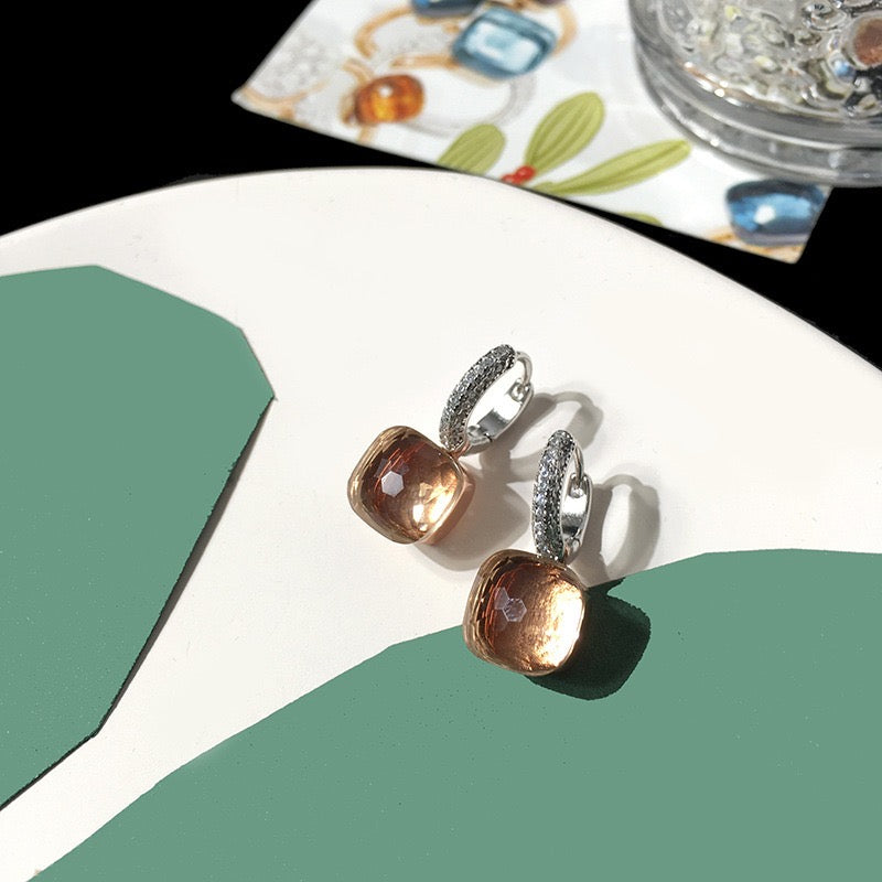 Priscilla Faceted Gemstone Earrings