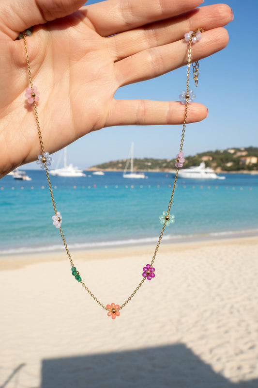 18K Gold Daisy Necklace