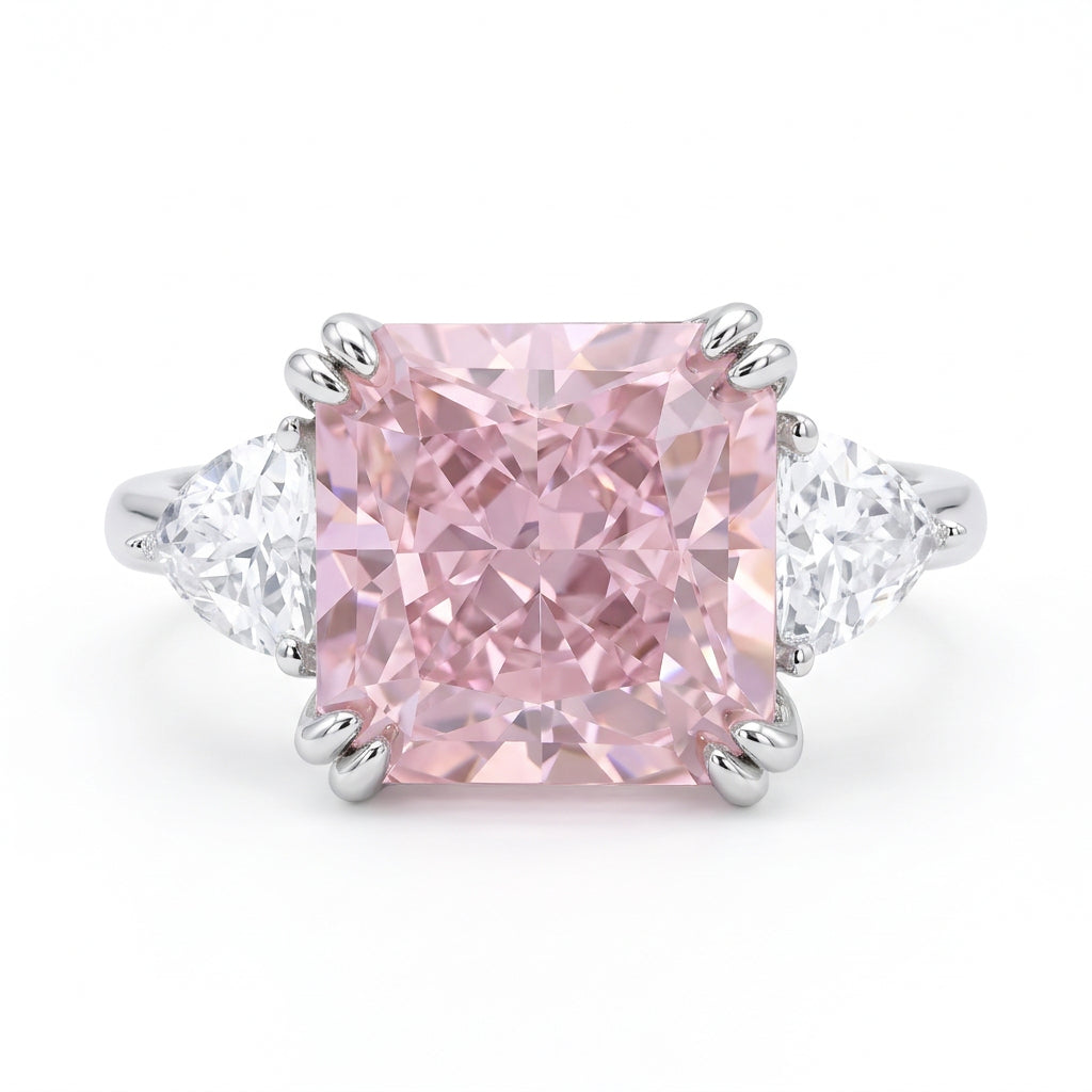 5 CT Square Simulated Diamond Ring