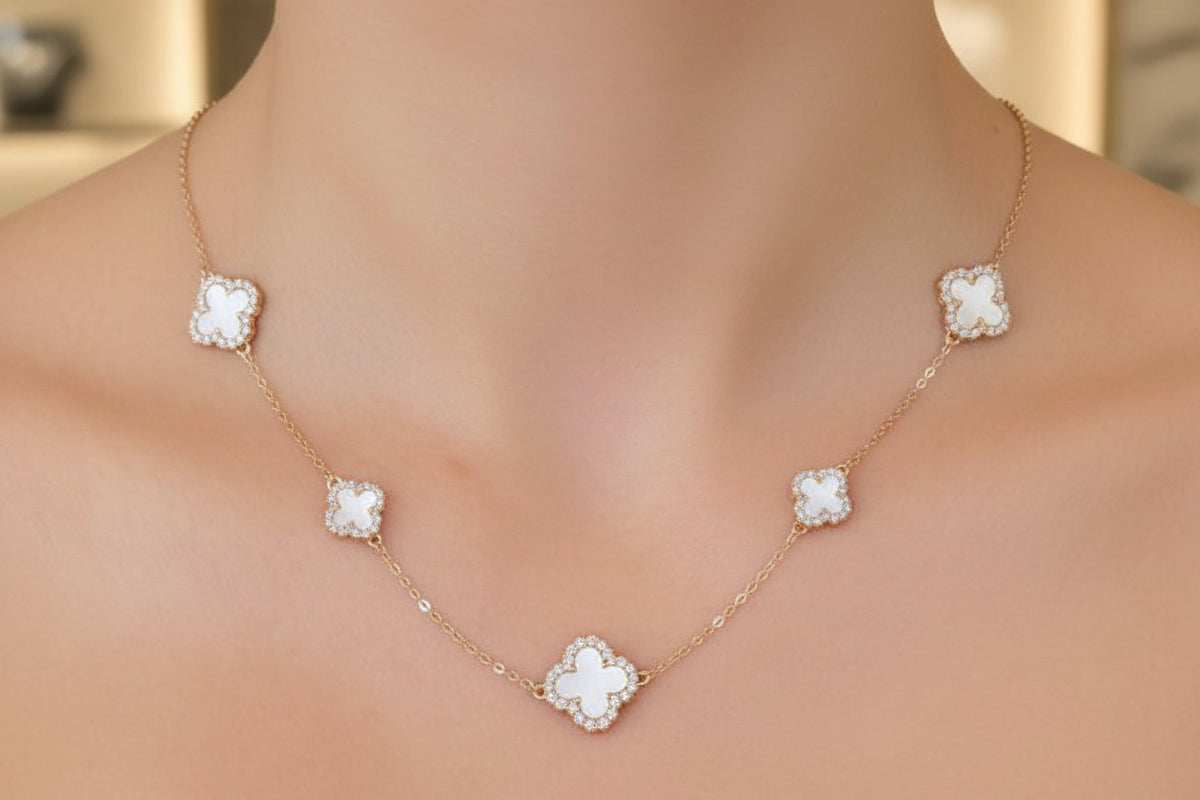 Luxe 5 Clover Necklace