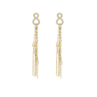Infinity Chain Tassel Earrings