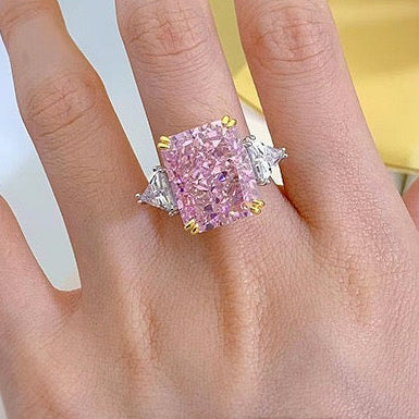15 CT XL Cushion Cut Simulated Diamond Ring
