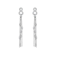Infinity Chain Tassel Earrings