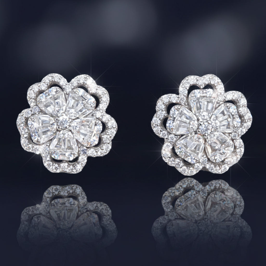 Sparkling Flower Earrings