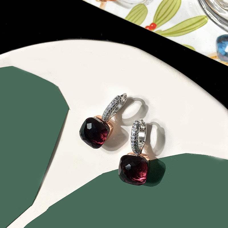Priscilla Faceted Gemstone Earrings
