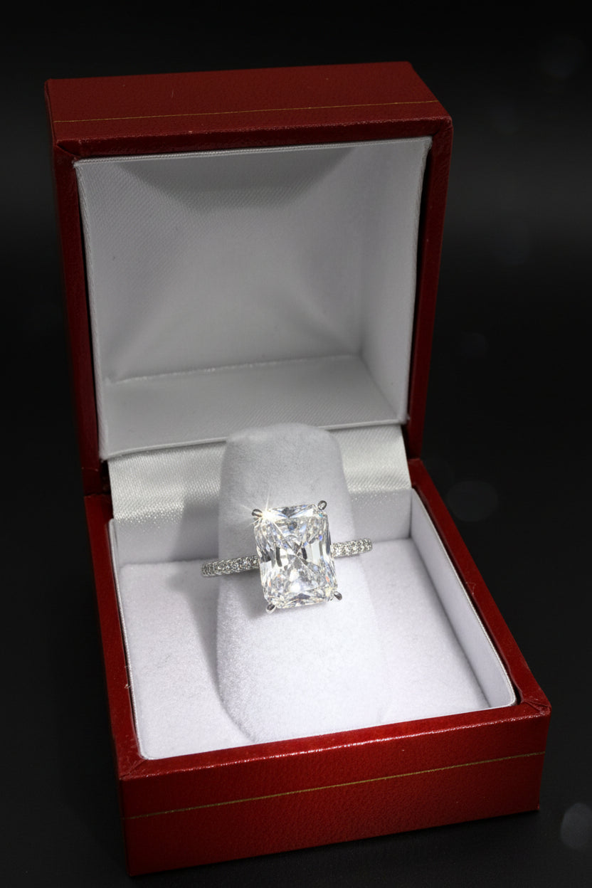 Siena Emerald Cut Simulated Diamond Solitaire Ring