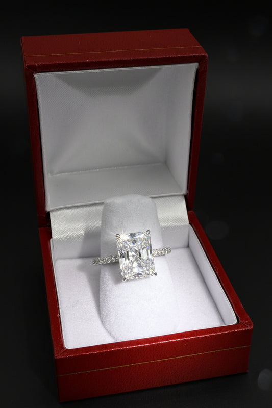 Siena Emerald Cut Simulated Diamond Solitaire Ring