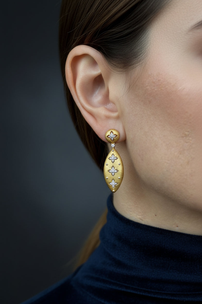 18k Hand Brushed Sofia Earrings