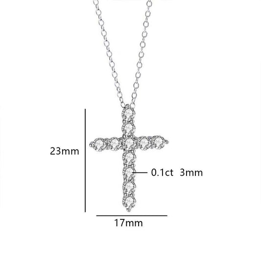 Moissanite Cross Necklace
