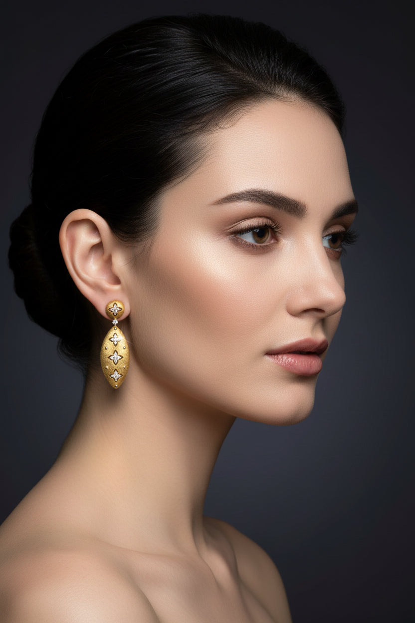 18k Hand Brushed Sofia Earrings