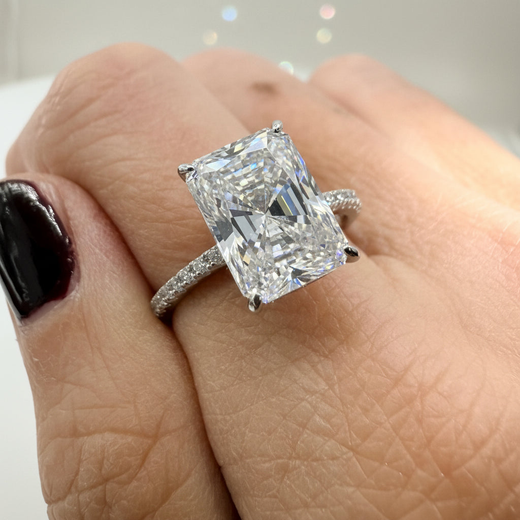 Siena Emerald Cut Simulated Diamond Solitaire Ring