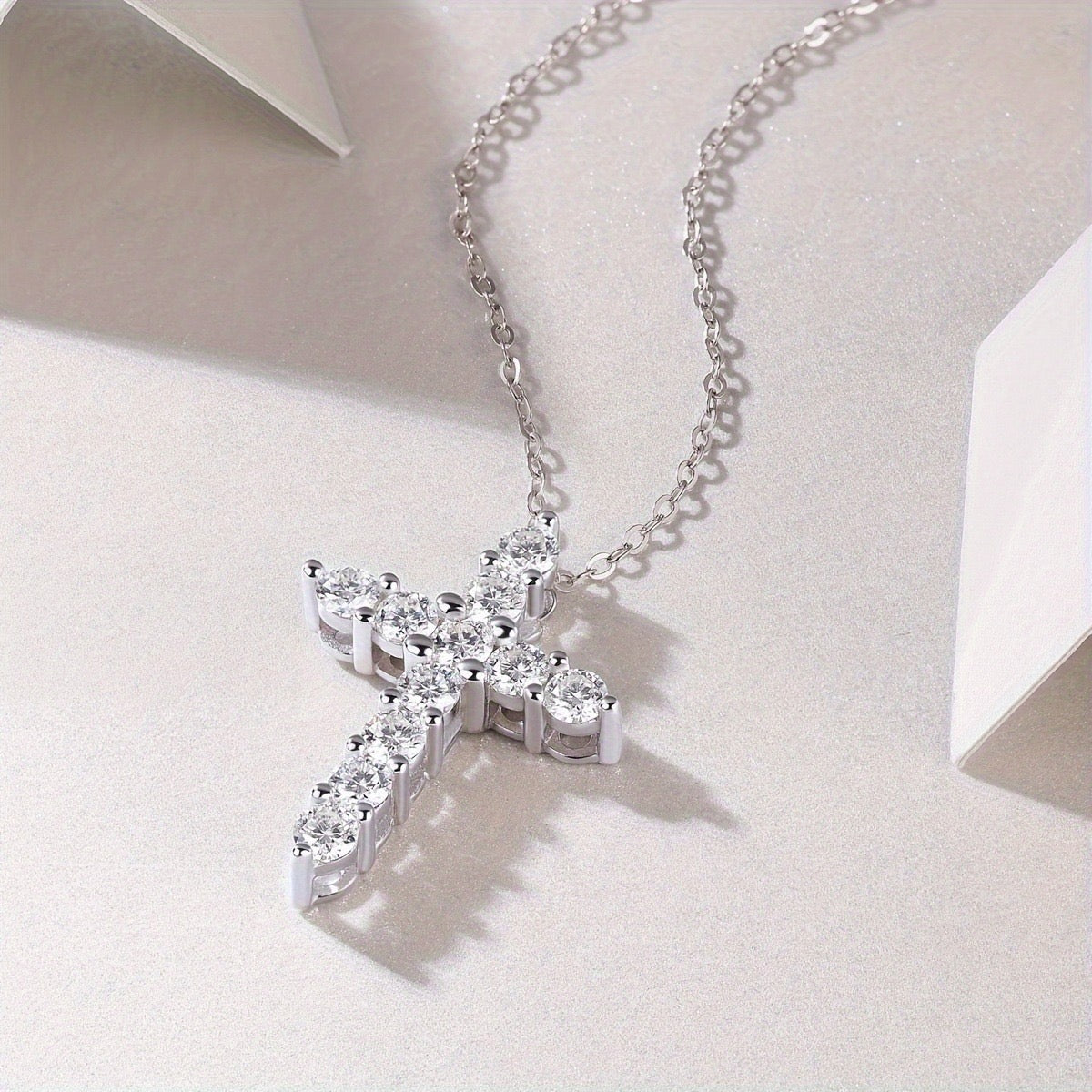 Moissanite Cross Necklace