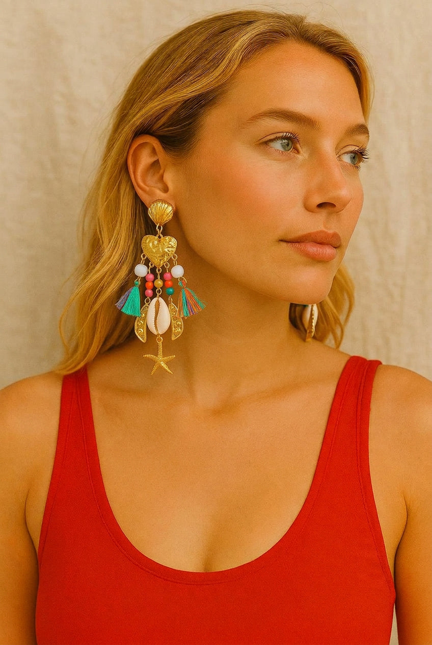 Calypso Charm Statement Earrings