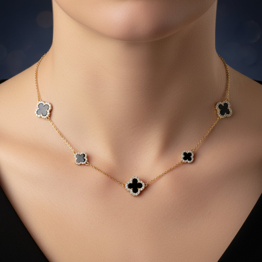 Luxe 5 Clover Necklace