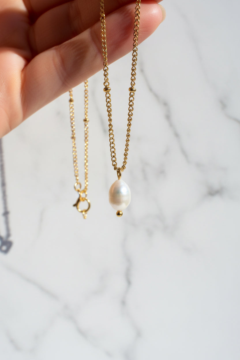 Princess Pearl Gold Necklace