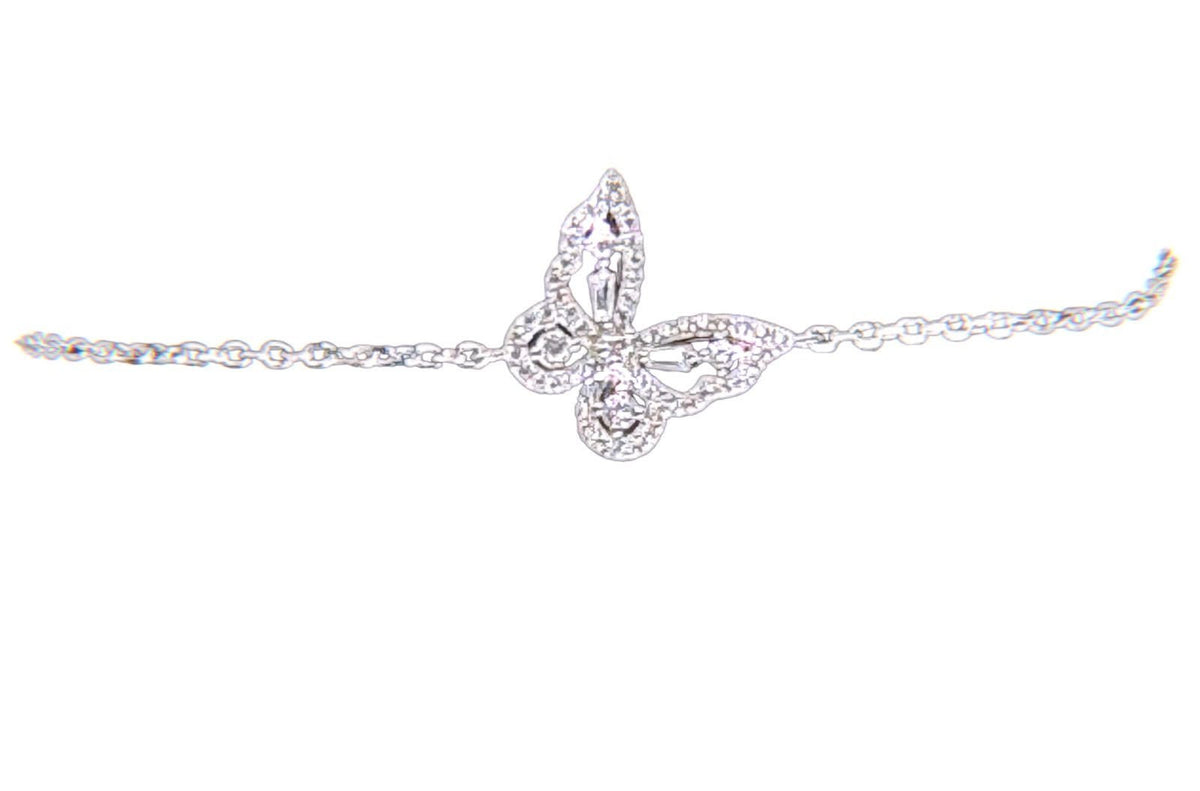 Starlit Wings Diamond Butterfly Bracelet