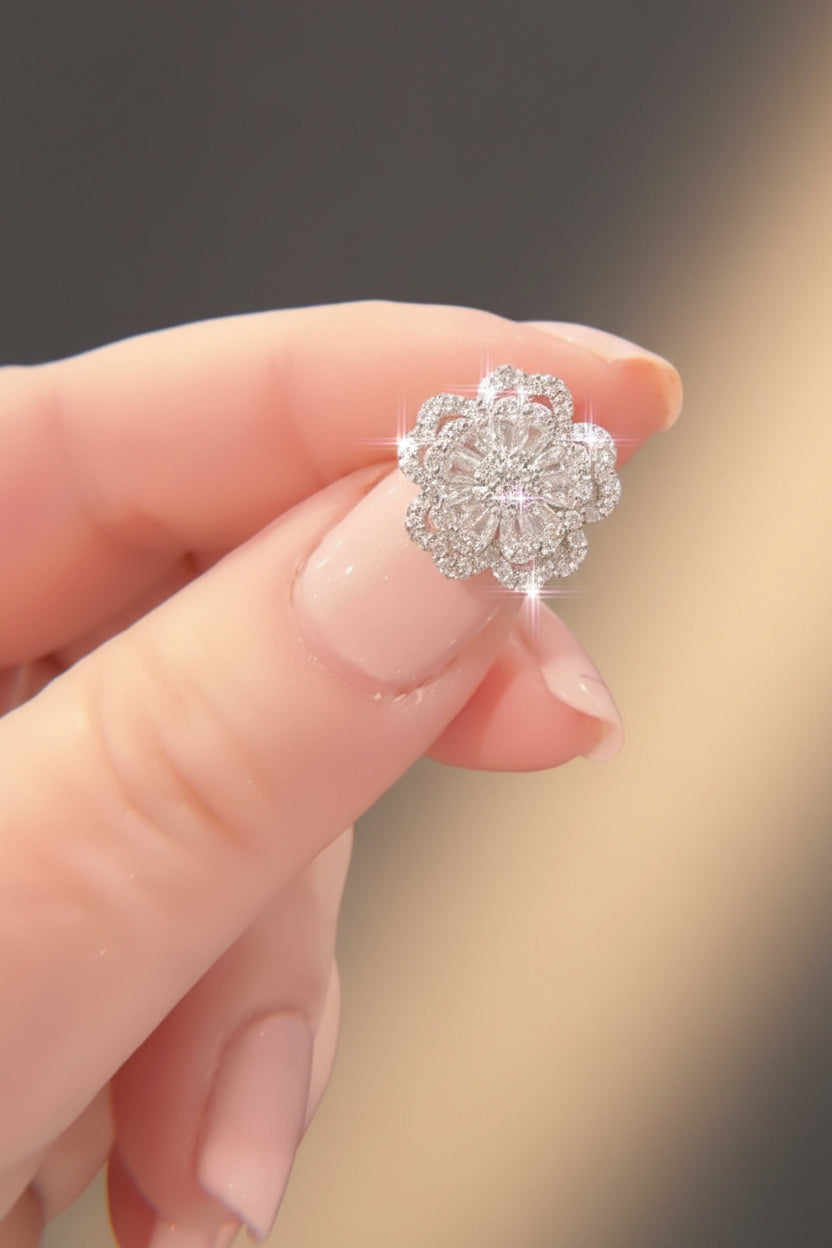 Sparkling Flower Earrings