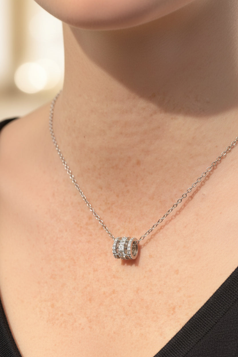 Barrel Silver Necklace