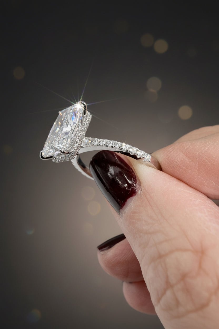Siena Emerald Cut Simulated Diamond Solitaire Ring