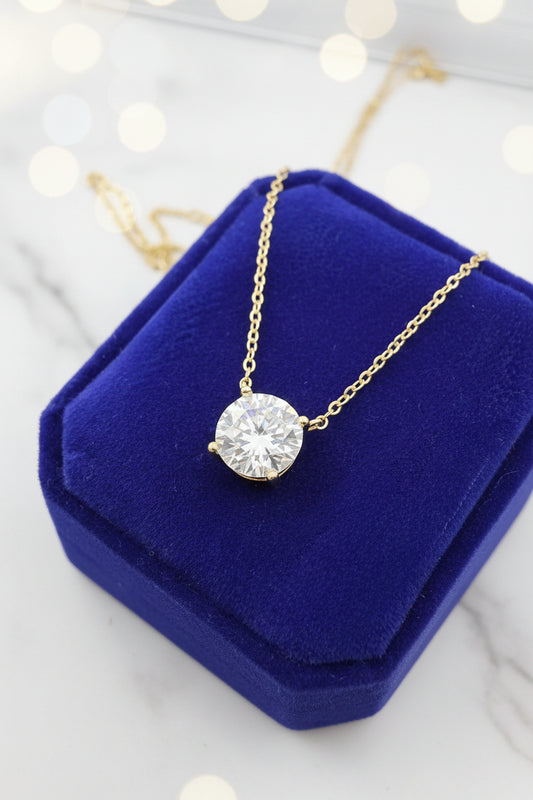 Moissanite Solitaire Stationary Necklace