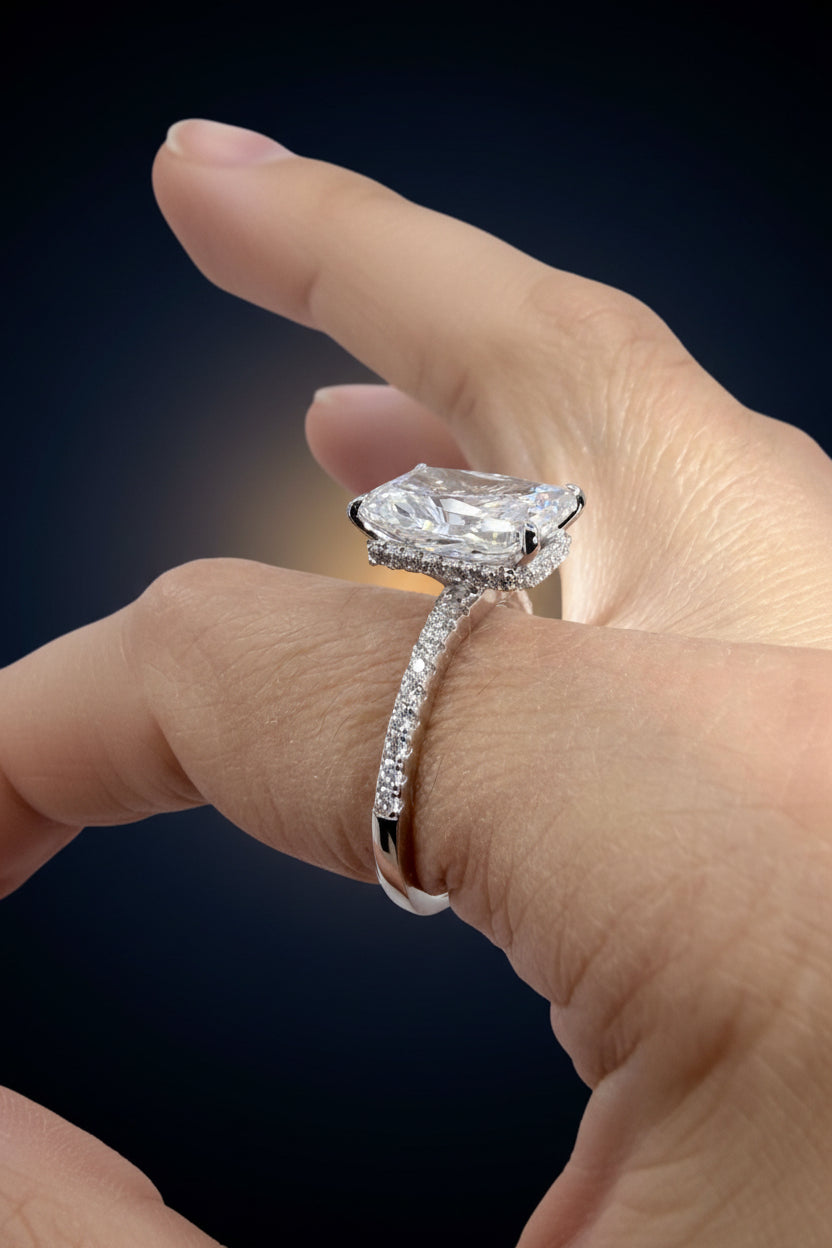 Siena Emerald Cut Simulated Diamond Solitaire Ring
