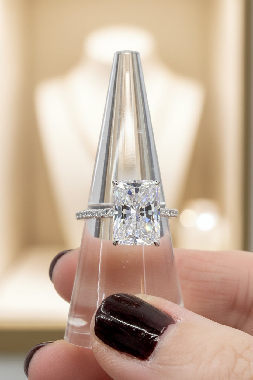 Siena Emerald Cut Simulated Diamond Solitaire Ring