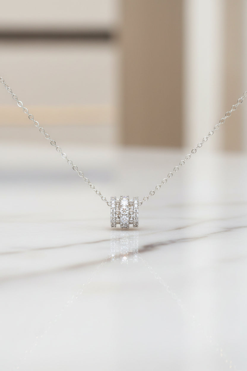 Barrel Silver Necklace