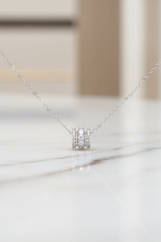 Barrel Silver Necklace