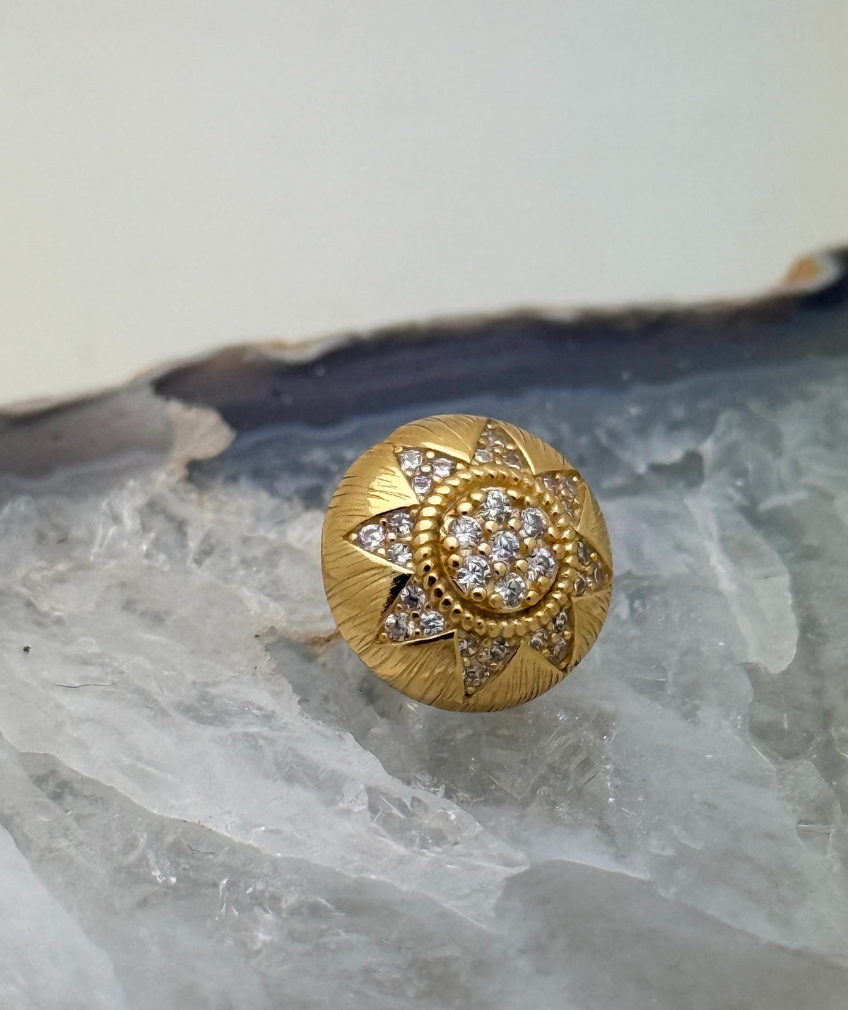 18k Hand-Brushed Italian Gold Earrings