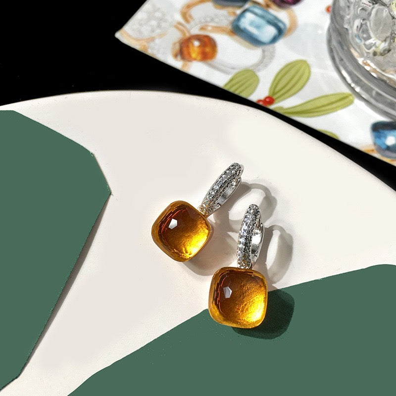 Priscilla Faceted Gemstone Earrings