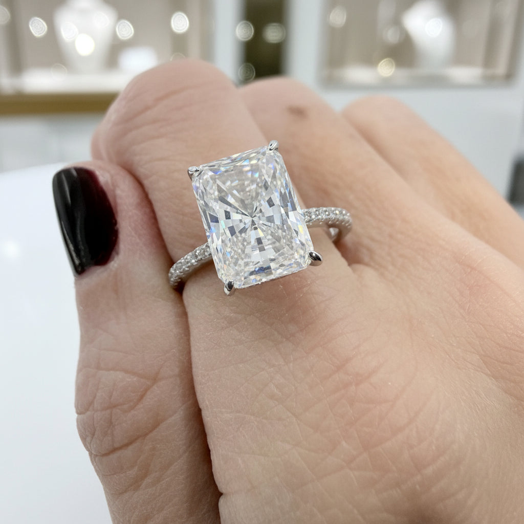 Siena Emerald Cut Simulated Diamond Solitaire Ring