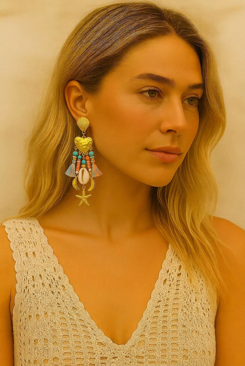 Calypso Charm Statement Earrings