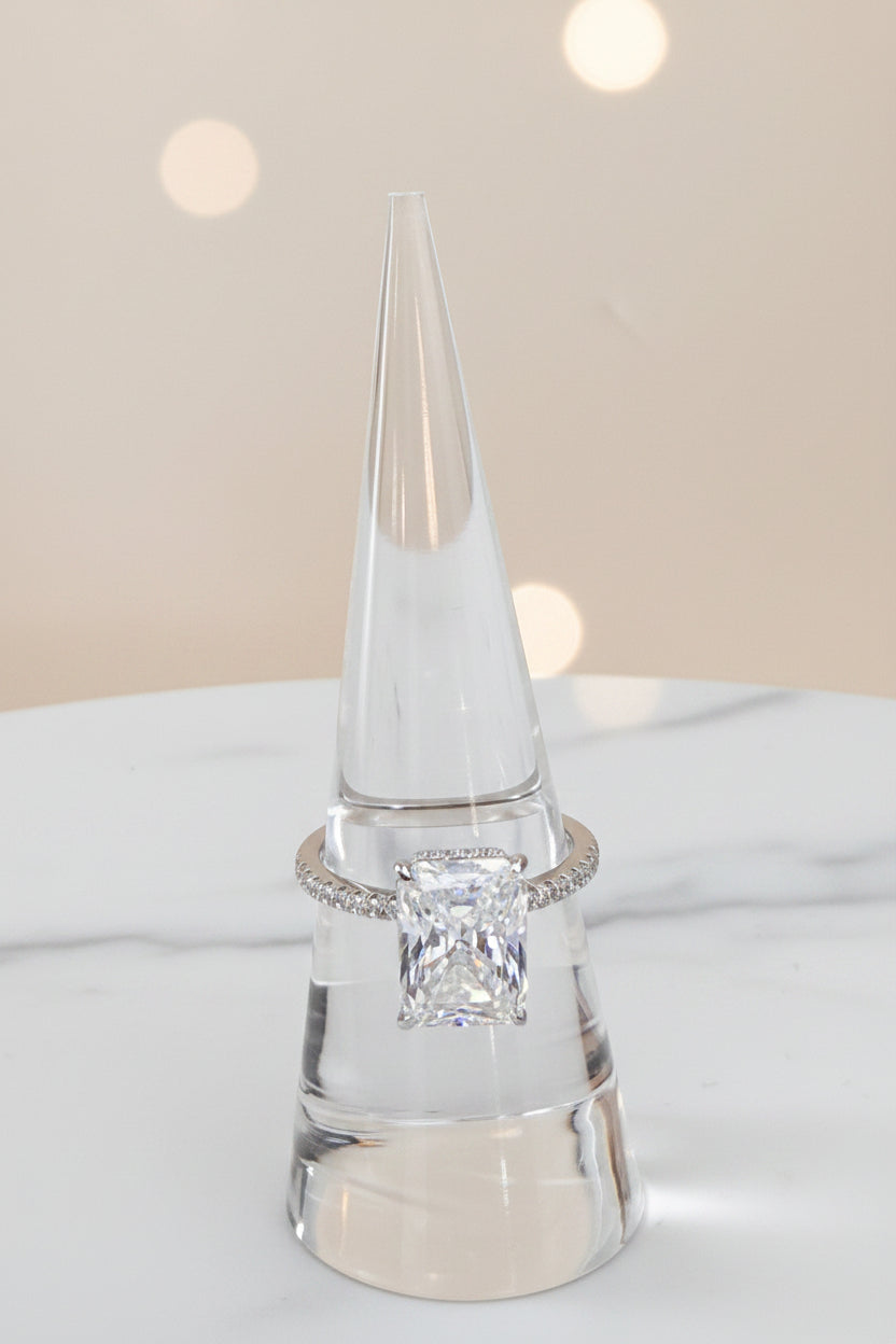 Siena Emerald Cut Simulated Diamond Solitaire Ring