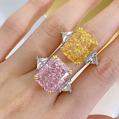 15 CT XL Cushion Cut Simulated Diamond Ring