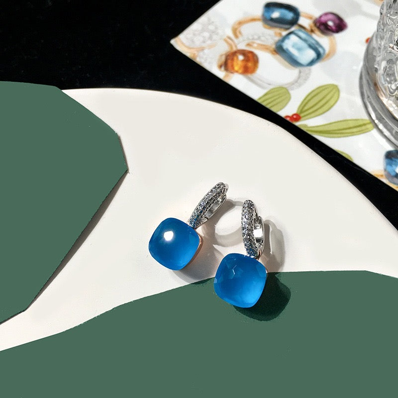 Priscilla Faceted Gemstone Earrings