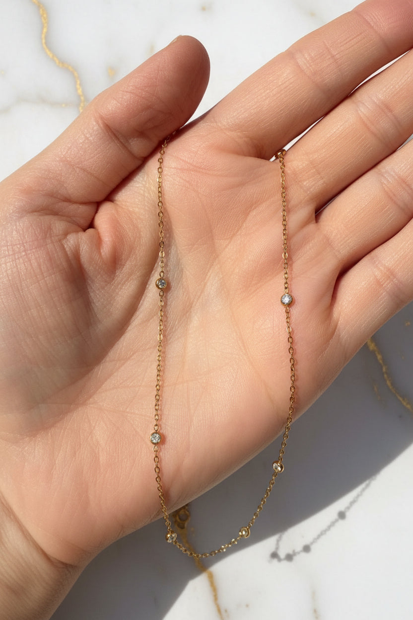 Lumière Sparkling Station Necklace