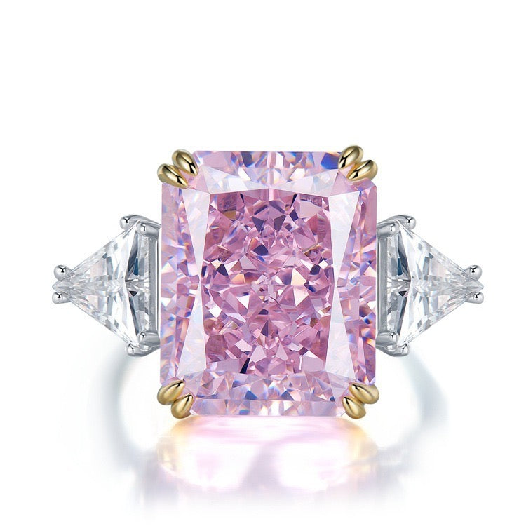 15 CT XL Cushion Cut Simulated Diamond Ring