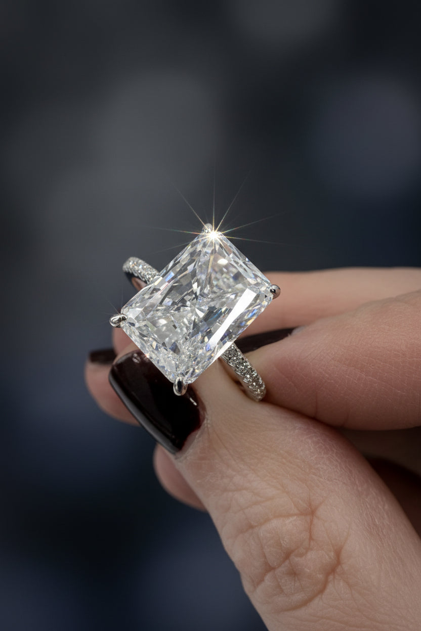 Siena Emerald Cut Simulated Diamond Solitaire Ring